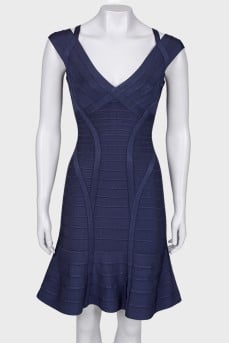 Blue bandage dress