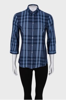 Blue checked shirt