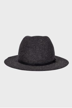 Charcoal wool hat