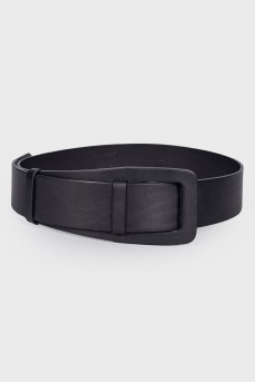 Black leather belt