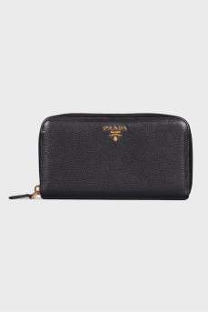 Black leather wallet