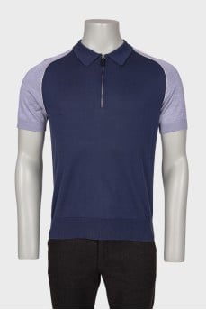 Men's zip polo shirt