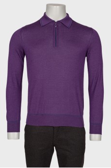 Men's purple polo