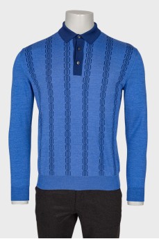 Men's geometric polo