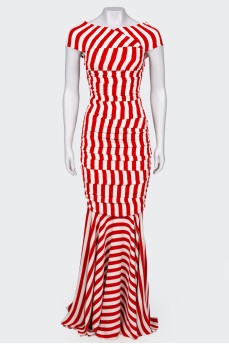 Striped maxi dress with tag