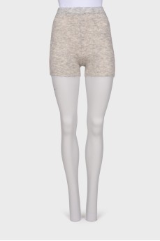Gray shorts with wool