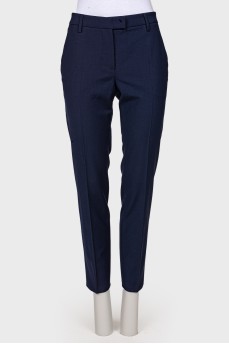Classic trousers with rhinestone pockets