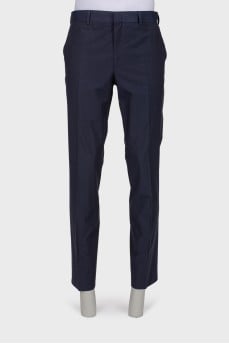 Men's classic dark blue trousers