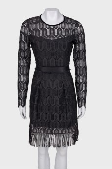 Lace black dress with tag