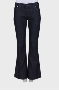 Navy blue flare jeans