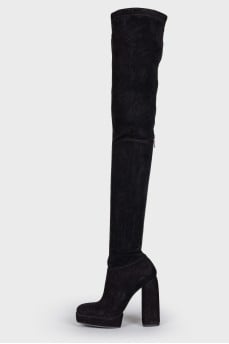 Suede high boots