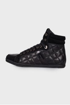 Lace-up leather boots