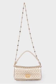 Crystal Cloque nappa leather bag