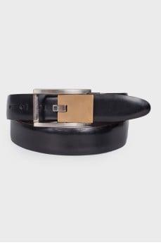 Black leather belt