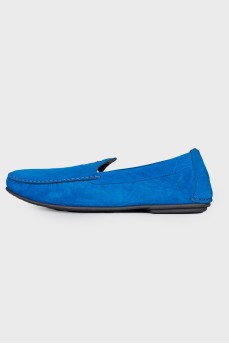 Men's blue suede shoes