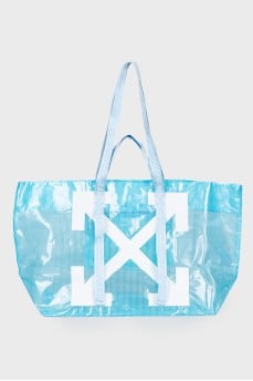 Блакитний шопер із биркою
