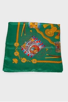 Printed silk scarf