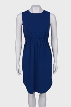Blue dress with drawstring