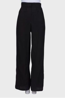 Linen black trousers