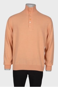 Men's cashmere orange sweater