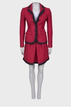 Wool jacket and skirt suit