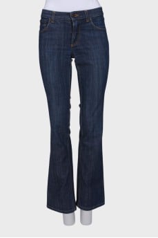 Blue flared jeans