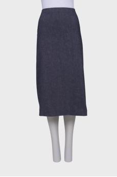 Denim midi skirt