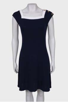 Blue sleeveless dress