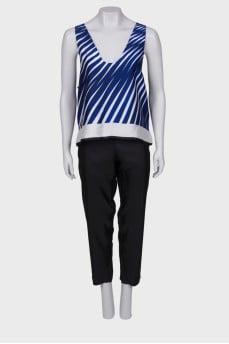 Loose fit top and trousers suit