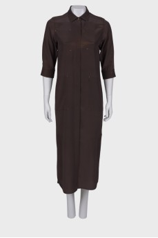 Iridescent silk dress
