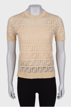 T-shirt with lurex and top