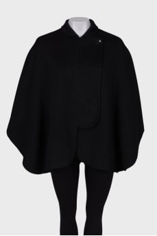 Wool and cashmere poncho