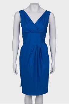 Blue dress with belt