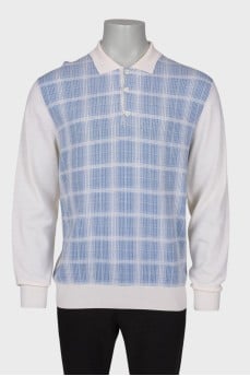 Men's plaid polo jumper