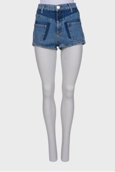 Shorts with front patch pockets