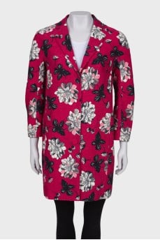 Pink floral coat