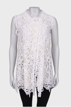 Wrap lace blouse