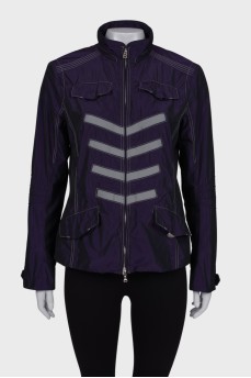 Purple zipper windbreaker