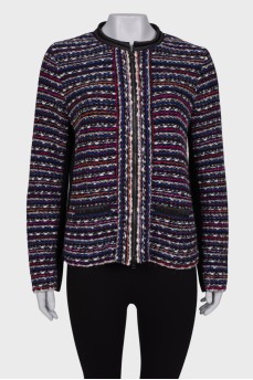 Zipped tweed jacket