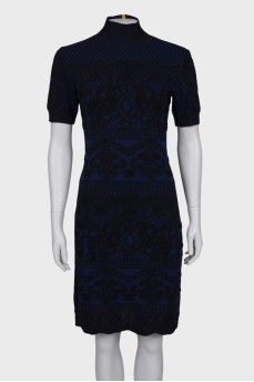 Patterned wool dress