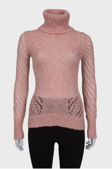 Openwork sweater with a neck