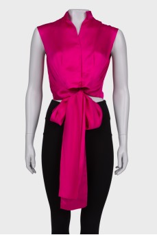 Pink Tie Blouse