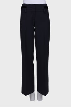 Wool navy trousers