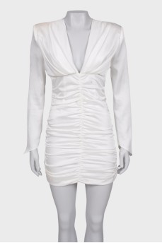 White dress with drapery