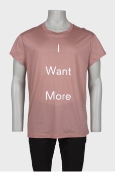 T-shirt with slogan print and tag