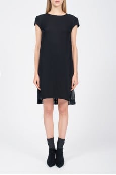 Black dress with ruffled bottom