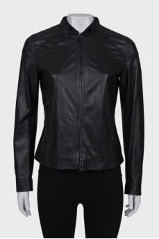 Black leather jacket