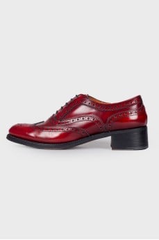 Burgundy men's brogues