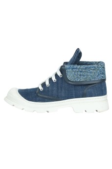 High denim sneakers