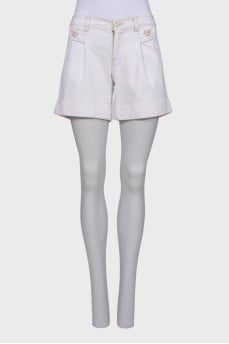 White denim shorts